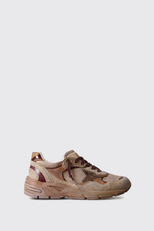 Golden Goose Running Dad GWF00884.F008609 Caramel/Beige/Burgundy/Tobacco