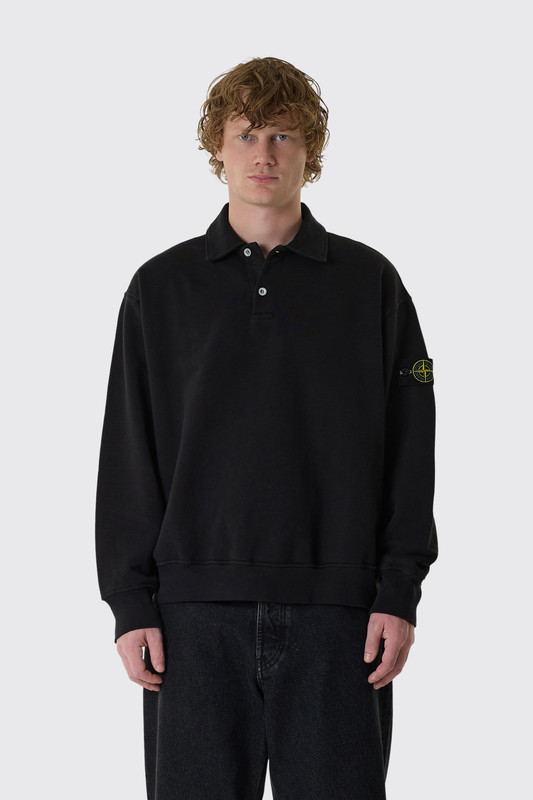 Stone Island 6100054 LS Polo L2S156100054S0458 V0029 Black
