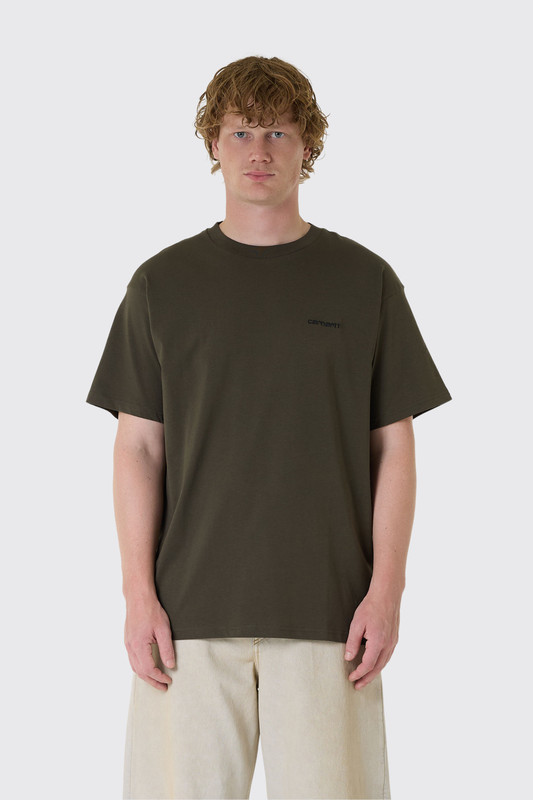 Carhartt WIP S/S Script Embroidery T-Shirt I030435 00P.XX Cypress/Black