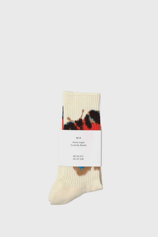Wild Animals Butterfly Socks Butterfly Ecru