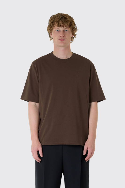AMI Paris Paris Quota T-Shirt  UTS357.726 2221 Marron Chocolat