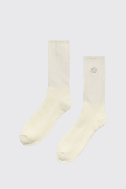 New Amsterdam Surf Association Embroidered Socks 2602144002 Washed White