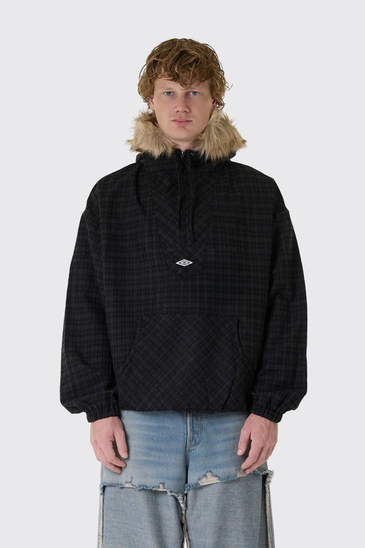 Umbro Flannel Fur Anorak UBMW0650FA433 BRW0003 Dark Brown