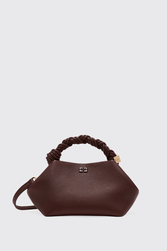 GANNI Bou Bag Small Grained A7274 979 Chicory Coffee
