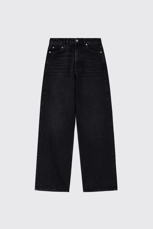 GANNI Essentials Rigid Denim Larie A1100099 055 Black Washed