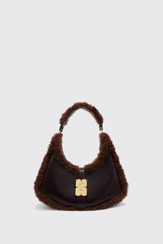 GANNI Kat Small Fur Piping C1040041 Demitasse ZWX
