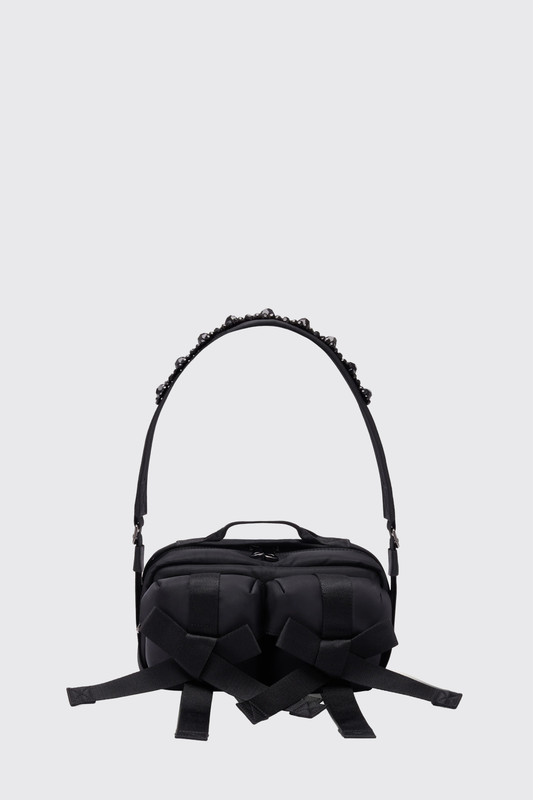 Simone Rocha Classic Bow Crossbody Bag W/EMB BAG149B 0761 Black/Jet 2