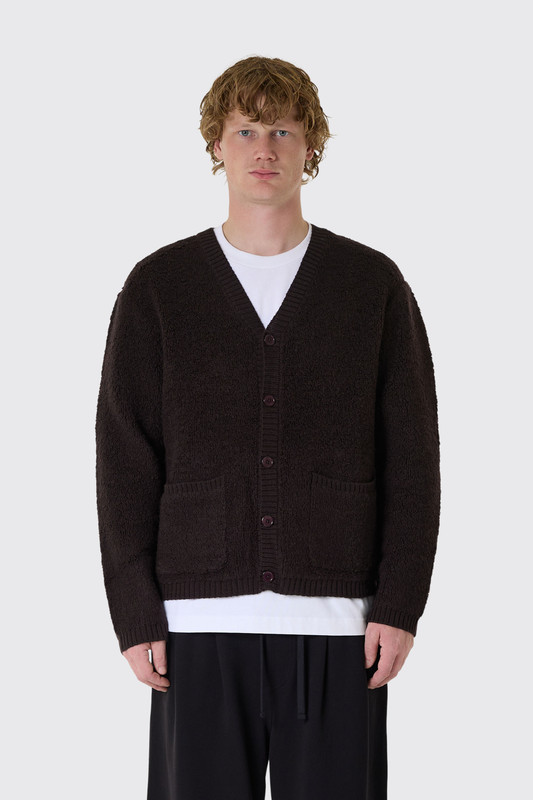 NN.07 Fleece Cardigan 60064 2630001144 880 Deep Truffle