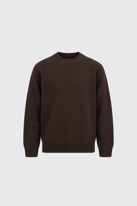 Olaf Hussein Essential Knitted Crewneck M260701 Chocolateplum