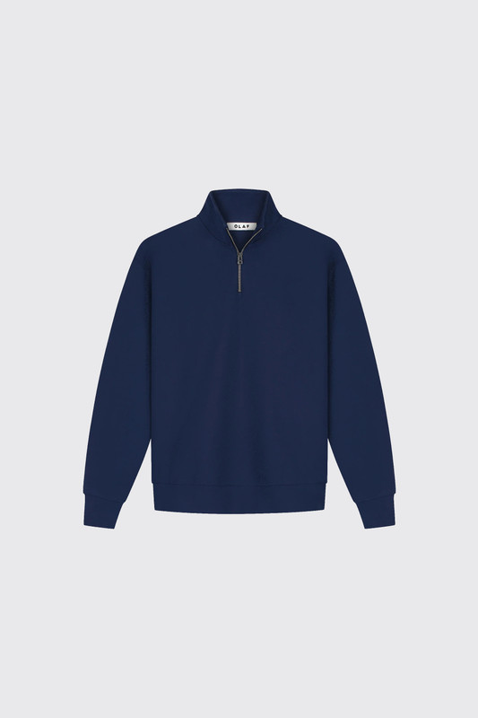 Olaf Hussein Essential Half Zip Sweat M260205 Naval Academy