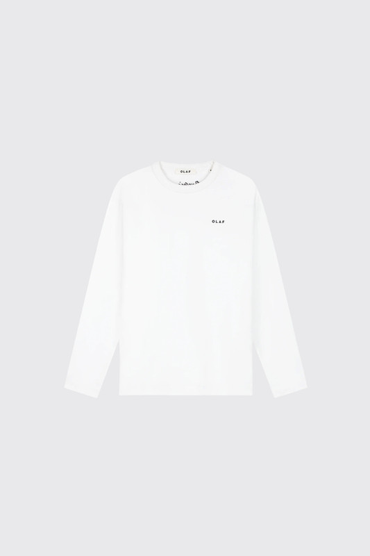 Olaf Hussein Western Logo LS Tee M260112 Optical White