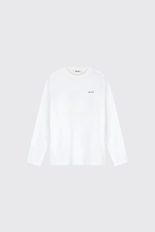 Olaf Hussein Broken Plate LS Tee M260104 Optical White