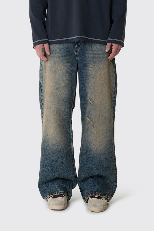 FLÂNEUR Relaxed Fit Jeans FJEA167 283 Faded Washed