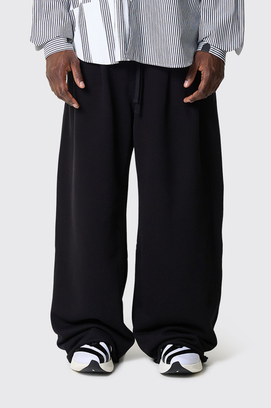 Dover Street Market Unisex Pleated Pants Back Pile Knit DSM02P009 1 Black