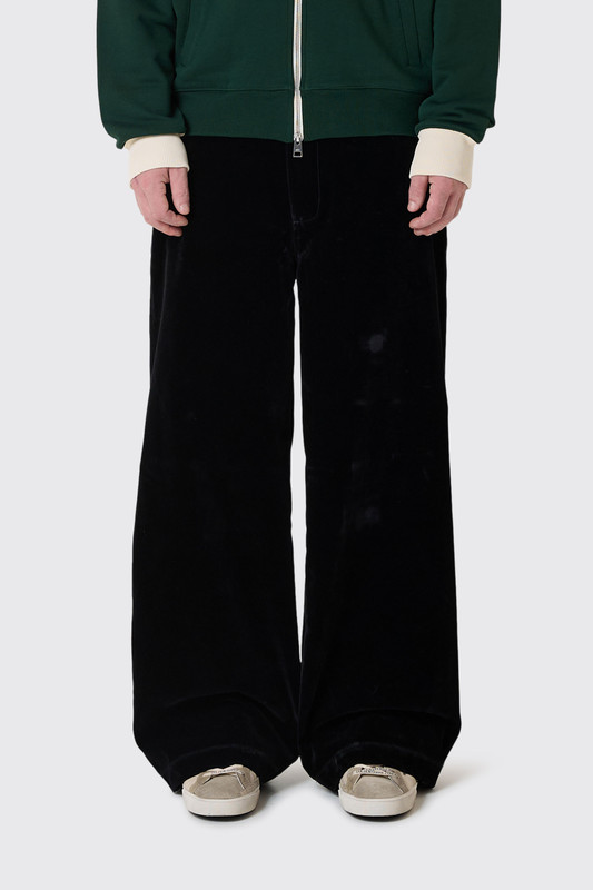 ERL Unisex Flocked Denim Chino Pants Woven ERL13P016 1 Black