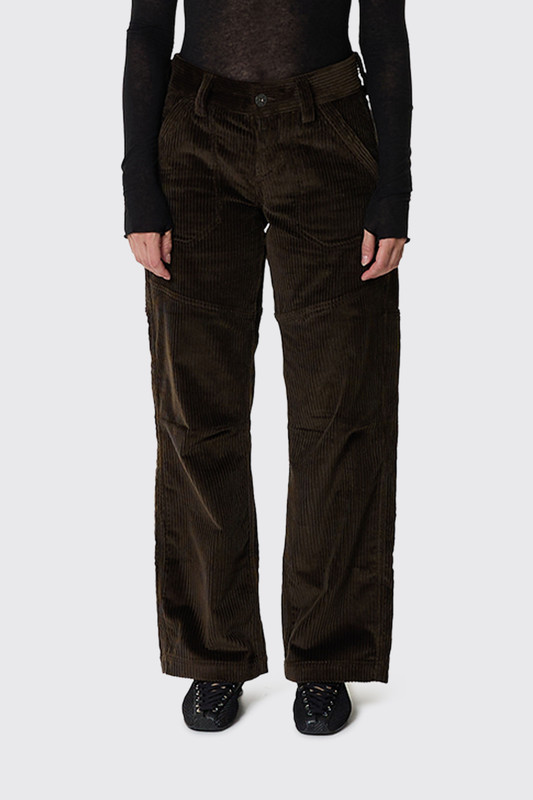 Vaquera Women Corduroy Pants Woven VAQ12P004 Brown 1