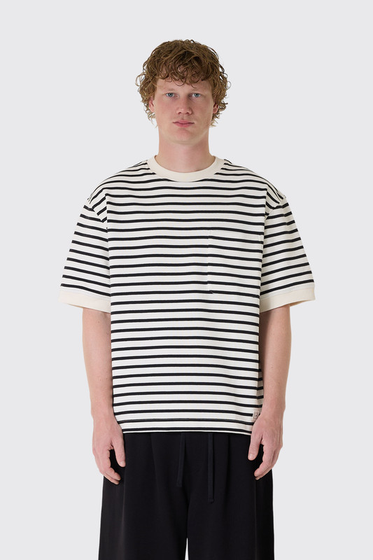 Cesar Equipment Hornsea Striped T-Shirt A0259002 Off White