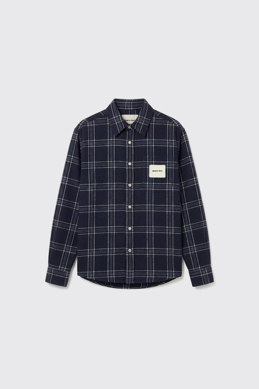 Bram's Fruit Flanel Overshirt FW26-2016 Navy