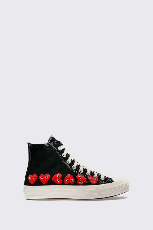 Comme des Garçons PLAY Multi Heart CT70 Hi Top Black