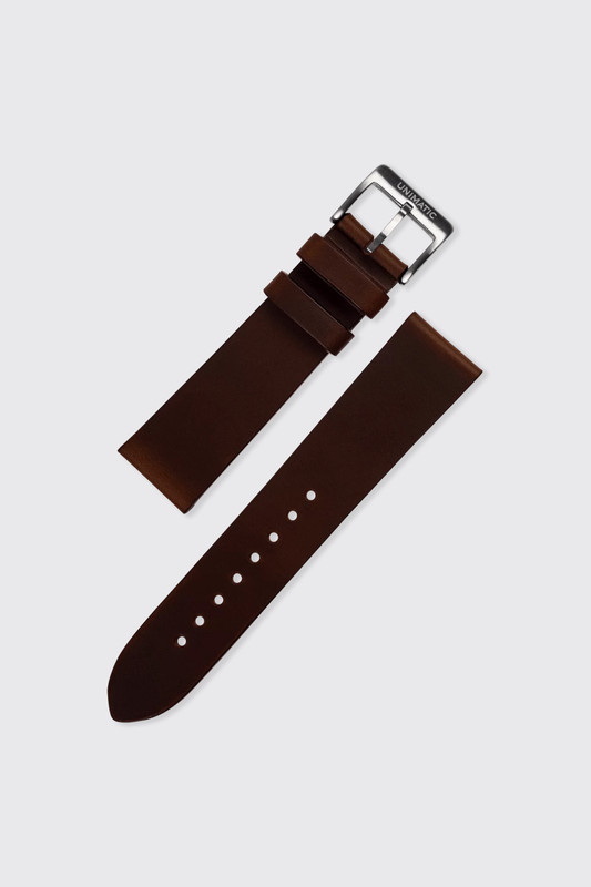 Unimatic Leather Strap CHOCOLATE 3pcs Set 22-20mm Brown