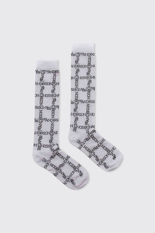 JW Anderson Logo Grid Sock Bundle White/Black