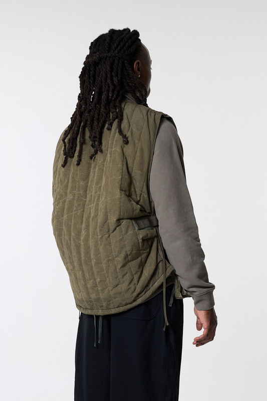 アウターその他 ANDERSSON BELL Wax Coated Padded Turtle Vest awa644mKHAKI A2 Andersson Bell Wax Coated Padded Turtle Vest Khaki - Calico Club