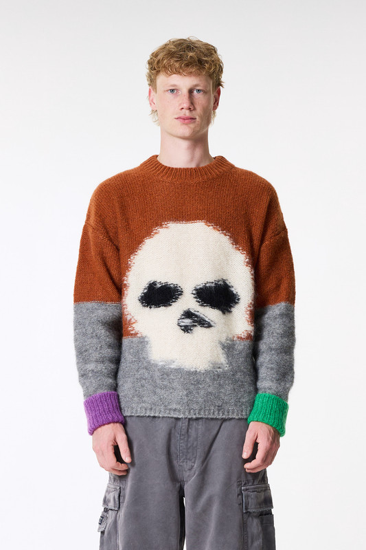 Loose Knit Skull Sweater Wooden Ship Knits WOODEN SHIPS SIZE S/M