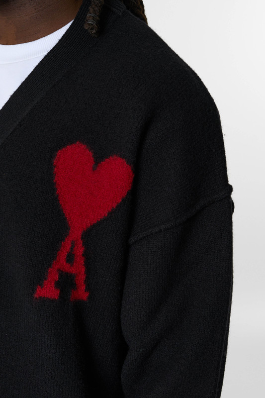 AMI Red ADC Cardigan Black/Red