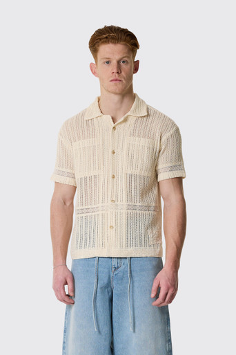 Andersson Bell Jacquard Stripe Shirts Ecru - Calico Club