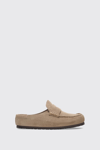 Birkenstock Birkenstock Naples Wrapped Suede Narrow Taupe