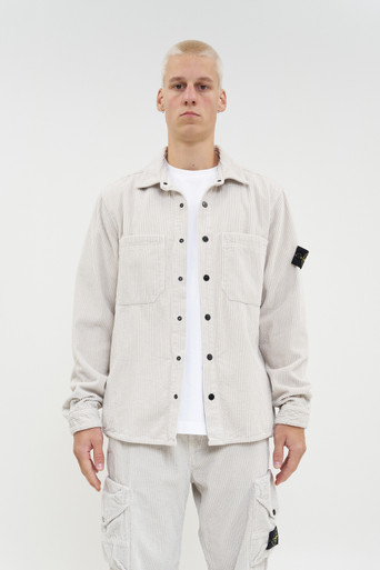 Stone Island Rouned Bottom Line Overshirt Plaster - Calico Club