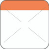 1.5" x 1.5" Direct Thermal Orange Self Destruct Label (2,000/ roll)