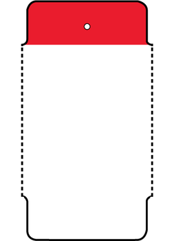 2.75" x 1.5" Direct Thermal Tag Red (2,000 per roll)
