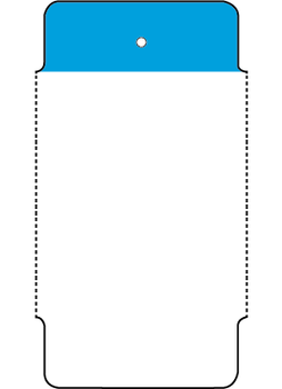 2.75" x 1.5" Direct Thermal Tag Blue (2,000 per roll)