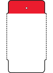 2.75" x 1.5" Direct Thermal Tag Red (2,000 per roll)