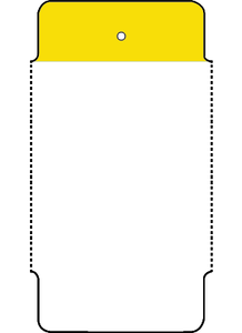 2.75" x 1.5" Direct Thermal Tag Yellow (2,000 per roll)