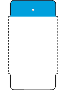 2.75" x 1.5" Direct Thermal Tag Blue (2,000 per roll)
