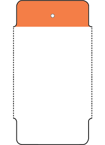 2.75" x 1.5" Direct Thermal Tag Orange (2,000 per roll)