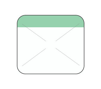 1" x 7/8" Direct Thermal Green Self Destruct Label (2,000/ roll)