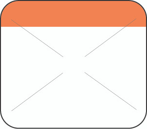1" x 7/8" Direct Thermal Orange Self Destruct Label (2,000/ roll)