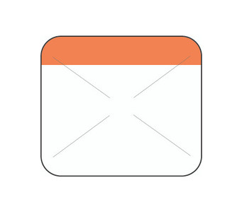 1" x 7/8" Direct Thermal Orange Self Destruct Label (2,000/ roll)