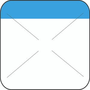 1.5" x 1.5" Direct Thermal Blue Self Destruct Label (2,000/ roll)