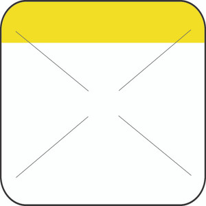 1.5" x 1.5" Direct Thermal Yellow Self Destruct Label (2,000/ roll)