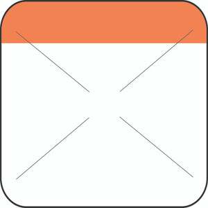 1.5" x 1.5" Direct Thermal Orange Self Destruct Label (2,000/ roll)