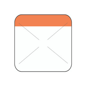1.5" x 1.5" Direct Thermal Orange Self Destruct Label (2,000/ roll)