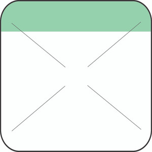 1.5" x 1.5" Direct Thermal Green Self Destruct Label (2,000/ roll)