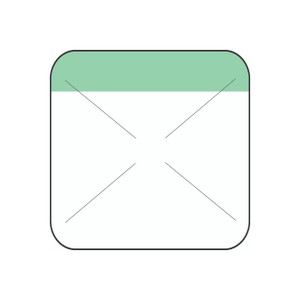 1.5" x 1.5" Direct Thermal Green Self Destruct Label (2,000/ roll)