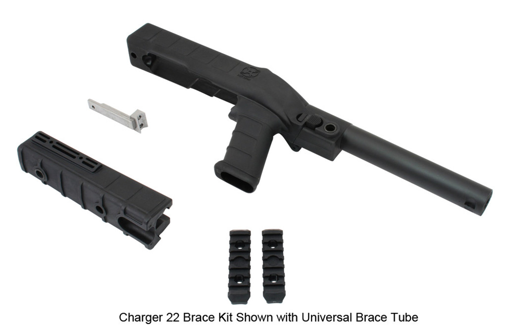 AGP Arms Lightweight Folding Universal Tube Brace Kit w/ T Block - Designed for 22 Charger™ w/ Tapered Barrel