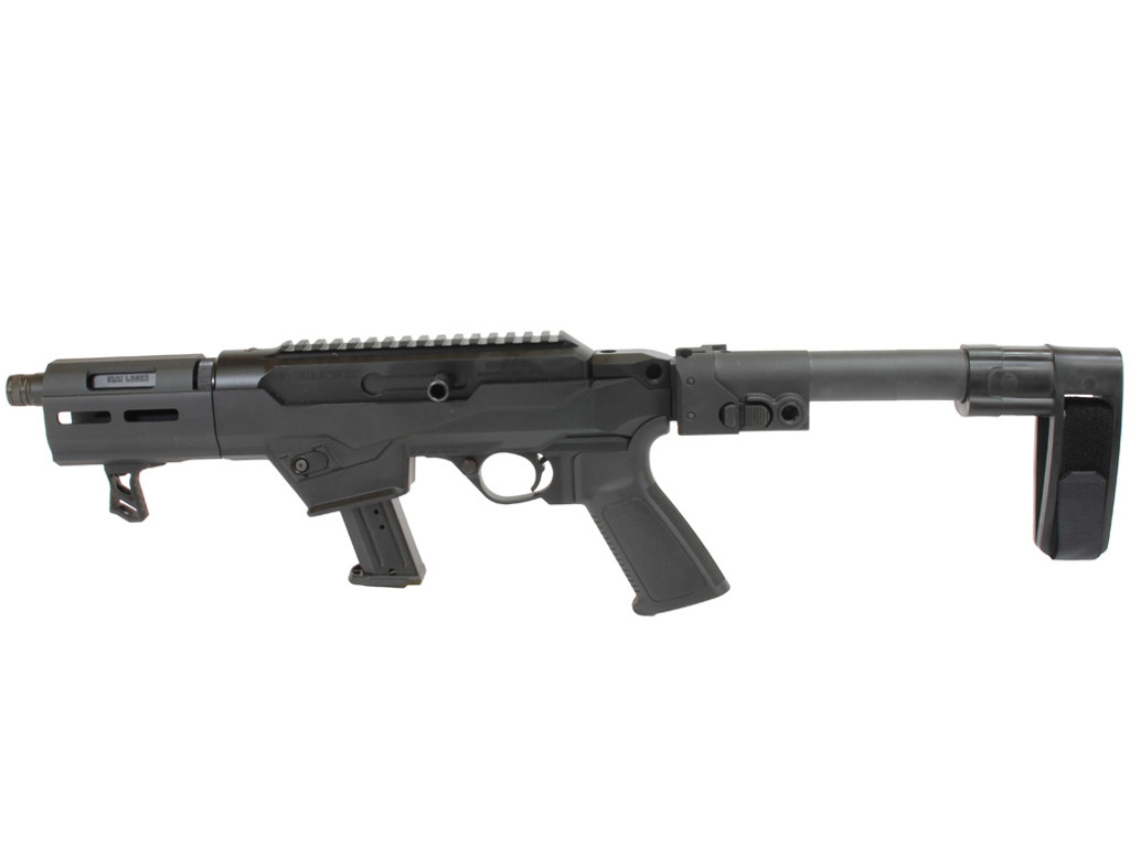 AGP Arms Lightweight Folding Stock Kit With SB Tactical SB-Mini Designed for Ruger PC Charger