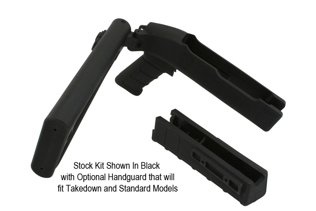 Stock Kit Shown In Black 
with Optional Handguard that will
fit Takedown and Standard Models